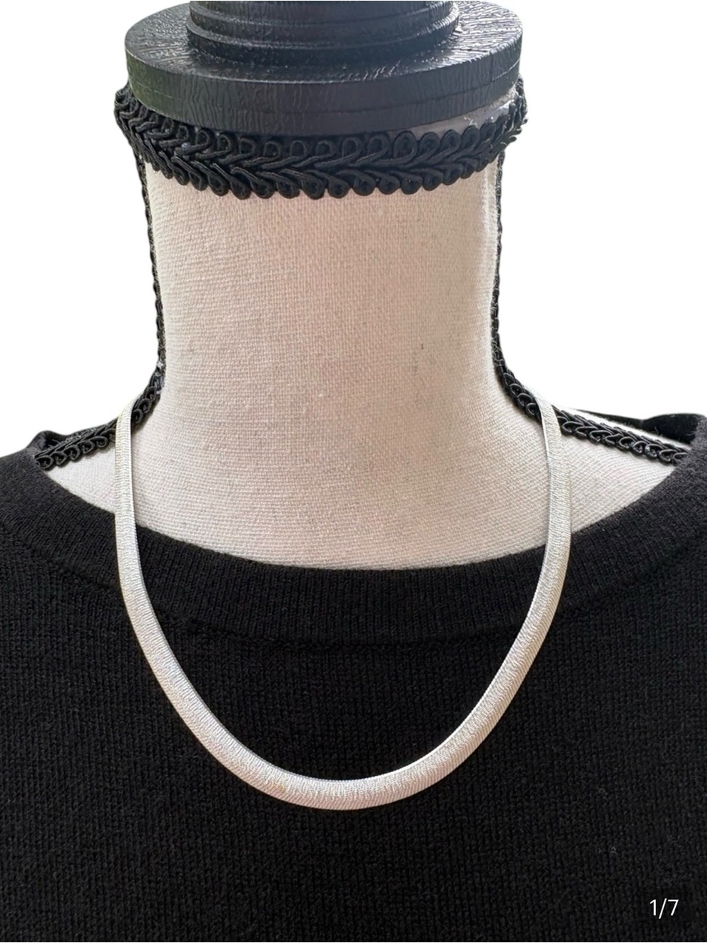 Classic Silver Herringbone Necklace - Sleek Women's Chain